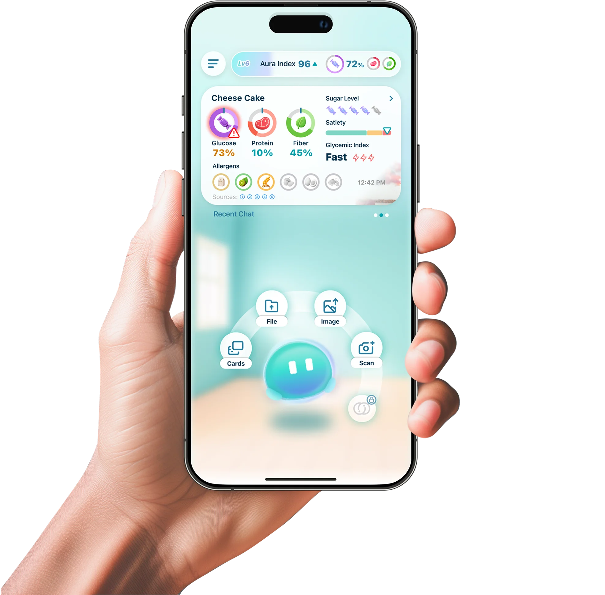 MirrorMii App showing personalized health insights